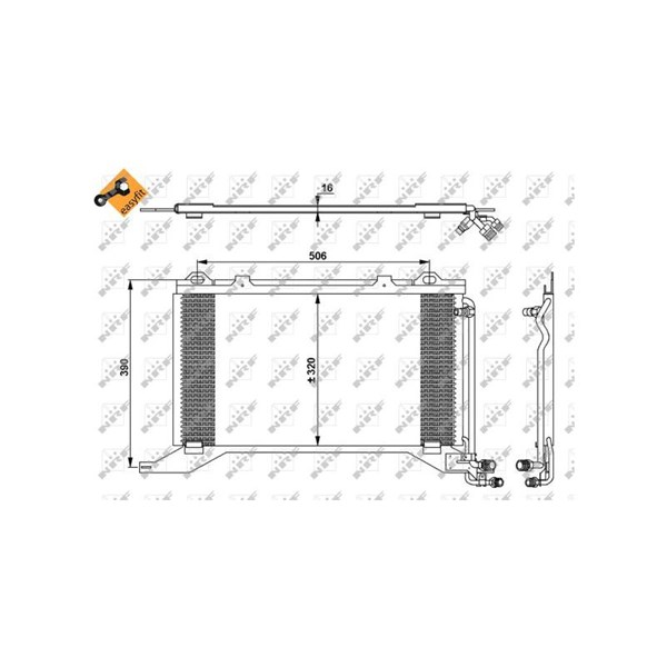 Kondensor, klimatanläggning Nrf 35245 NRF