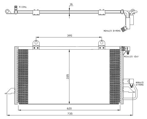Kondensor, klimatanläggning Nrf 35247 NRF