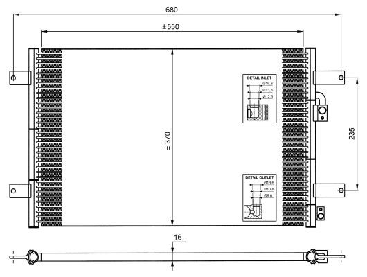 Kondensor, klimatanläggning Nrf 35249 NRF