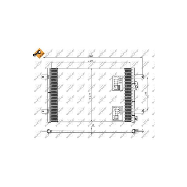 Kondensor, klimatanläggning Nrf 35249 NRF