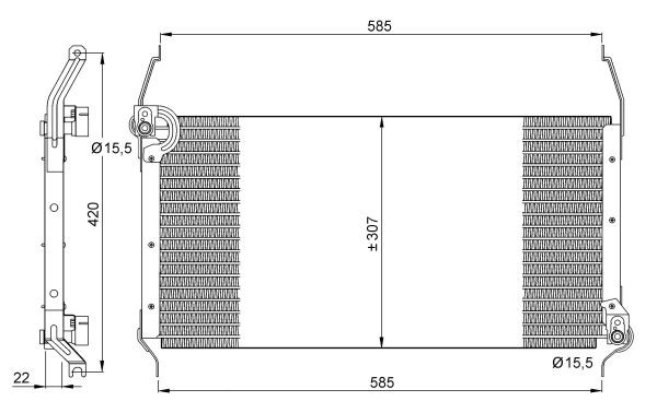 Kondensor, klimatanläggning Nrf 35253 NRF