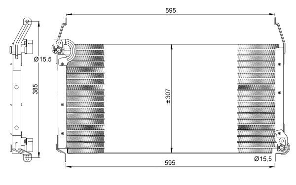 Kondensor, klimatanläggning Nrf 35259 NRF