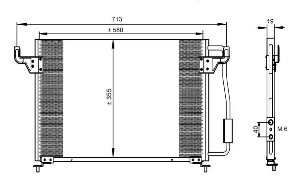 Kondensor, klimatanläggning Nrf 35261 NRF