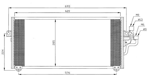 Kondensor, klimatanläggning Nrf 35268 NRF