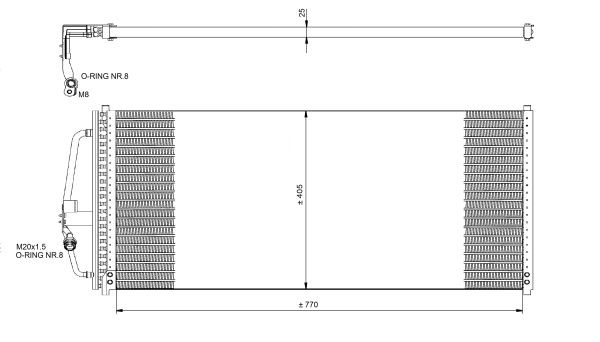 Kondensor, klimatanläggning Nrf 35277 NRF