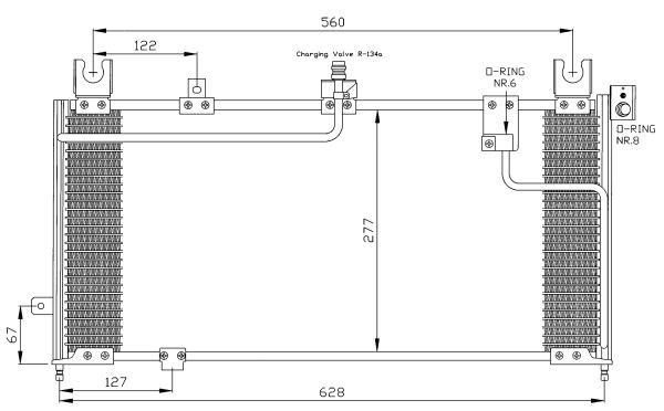 Kondensor, klimatanläggning Nrf 35287 NRF