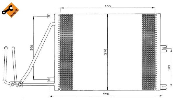 Kondensor, klimatanläggning Nrf 35292 NRF