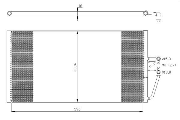 Kondensor, klimatanläggning Nrf 35295 NRF