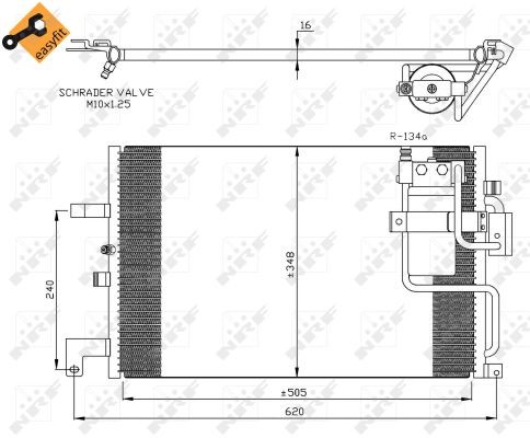 Kondensor, klimatanläggning Nrf 35299 NRF