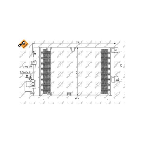 Kondensor, klimatanläggning Nrf 35301 NRF