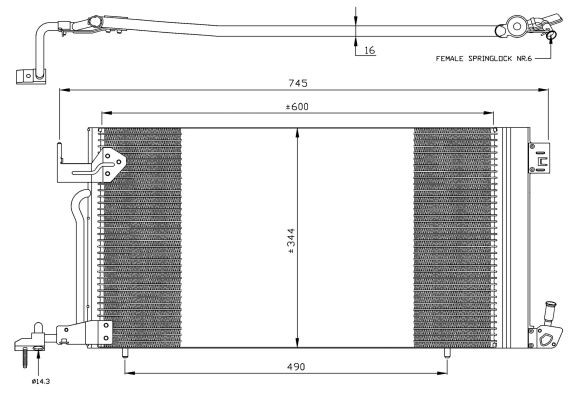 Kondensor, klimatanläggning Nrf 35303 NRF