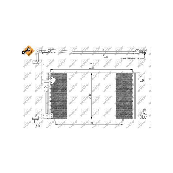 Kondensor, klimatanläggning Nrf 35303 NRF
