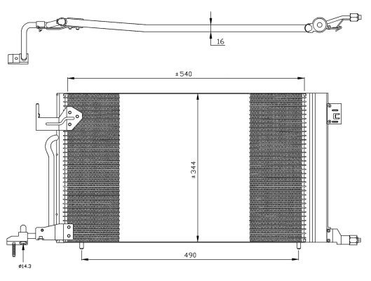 Kondensor, klimatanläggning Nrf 35304 NRF