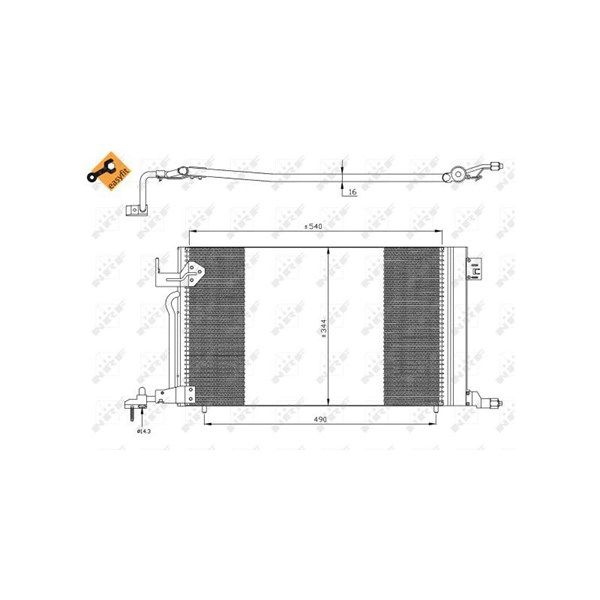 Kondensor, klimatanläggning Nrf 35304 NRF