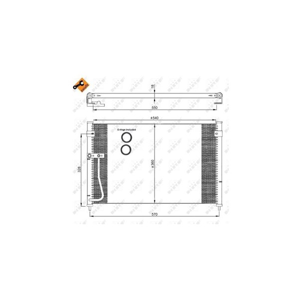 Kondensor, klimatanläggning Nrf 35306 NRF