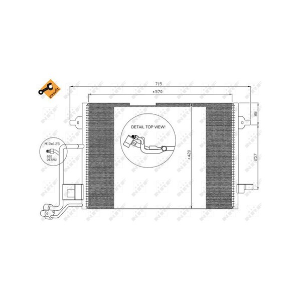 Kondensor, klimatanläggning Nrf 35308 NRF