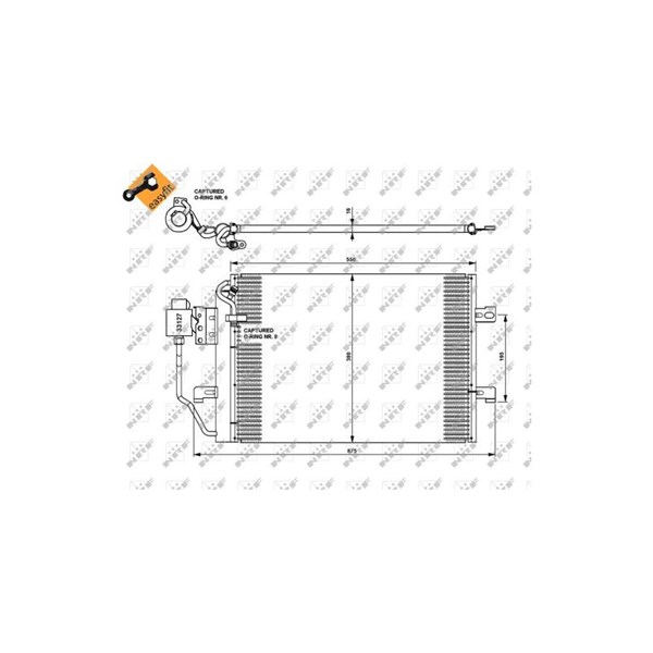 Kondensor, klimatanläggning Nrf 35309 NRF