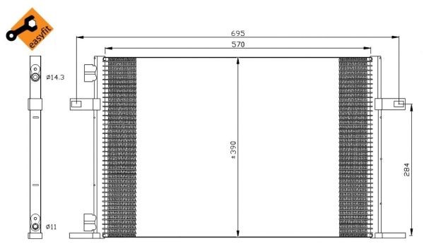 Kondensor, klimatanläggning Nrf 35311 NRF