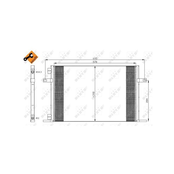 Kondensor, klimatanläggning Nrf 35311 NRF