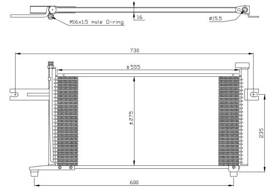 Kondensor, klimatanläggning Nrf 35315 NRF