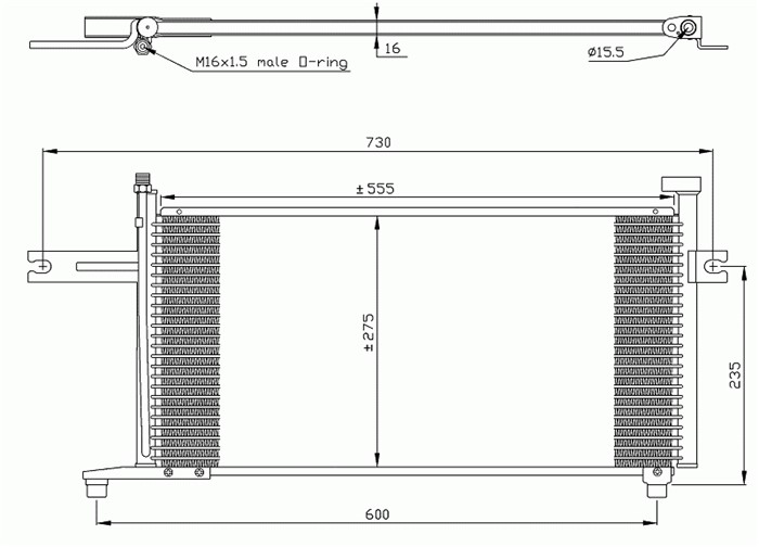 Kondensor, klimatanläggning Nrf 35315 NRF