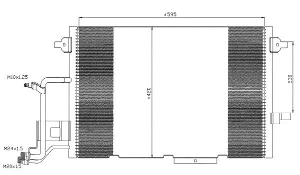Kondensor, klimatanläggning Nrf 35317 NRF