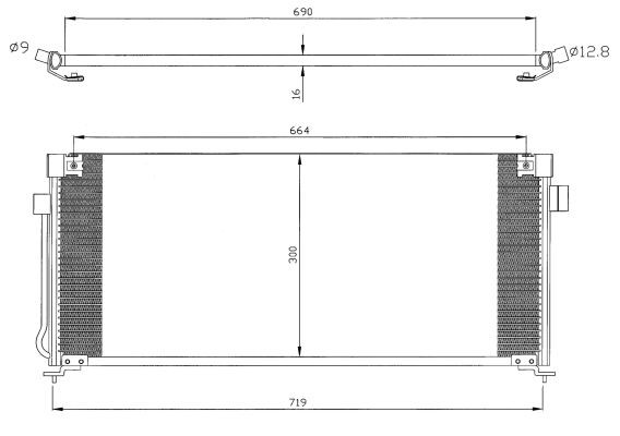 Kondensor, klimatanläggning Nrf 35324 NRF