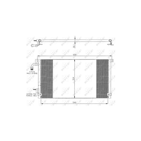 Kondensor, klimatanläggning Nrf 35328 NRF