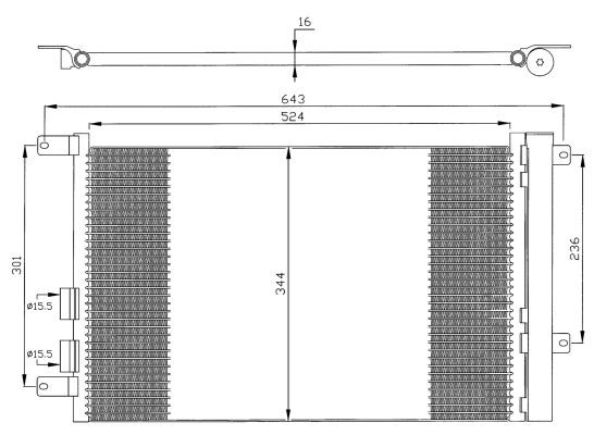 Kondensor, klimatanläggning Nrf 35330 NRF