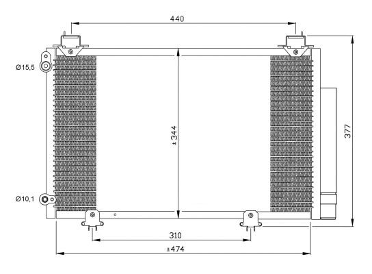 Kondensor, klimatanläggning Nrf 35333 NRF