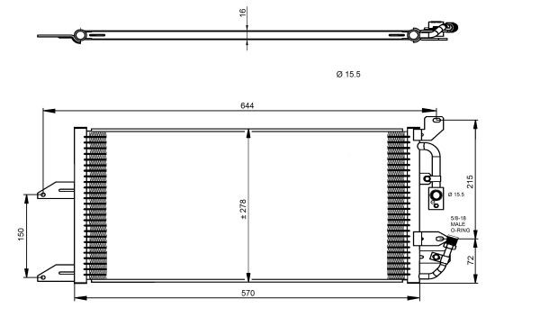 Kondensor, klimatanläggning Nrf 35335 NRF