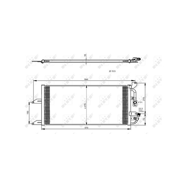 Kondensor, klimatanläggning Nrf 35335 NRF