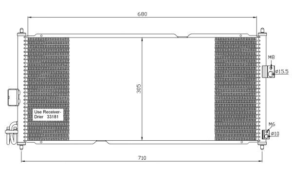 Kondensor, klimatanläggning Nrf 35336 NRF