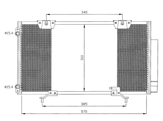 Kondensor, klimatanläggning Nrf 35337 NRF