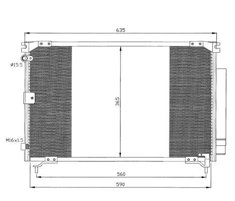 Kondensor, klimatanläggning Nrf 35339 NRF
