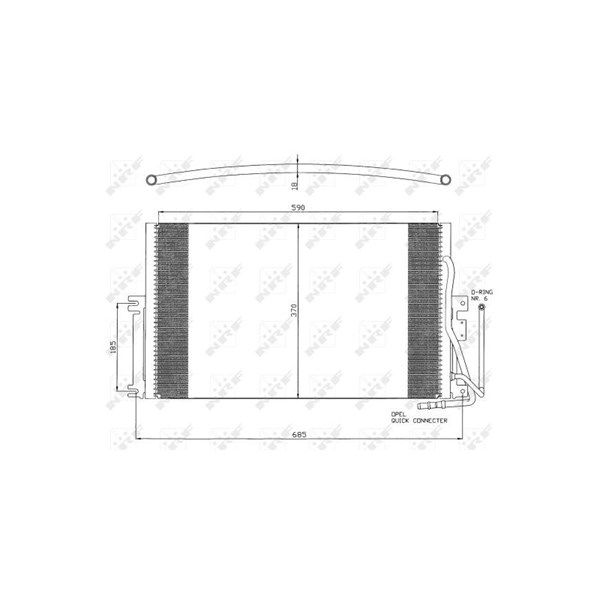 Kondensor, klimatanläggning Nrf 35342 NRF
