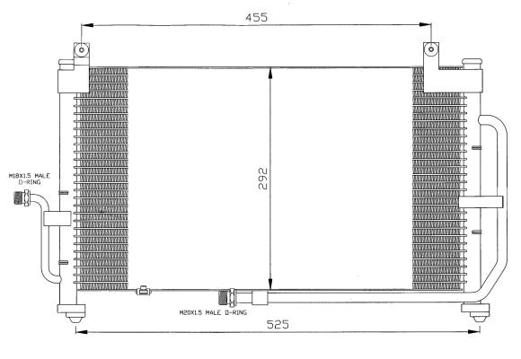 Kondensor, klimatanläggning Nrf 35344 NRF