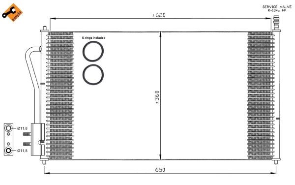 Kondensor, klimatanläggning Nrf 35345 NRF