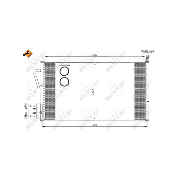 Kondensor, klimatanläggning Nrf 35345 NRF