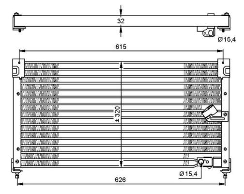 Kondensor, klimatanläggning Nrf 35348 NRF