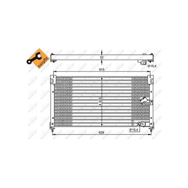 Kondensor, klimatanläggning Nrf 35348 NRF