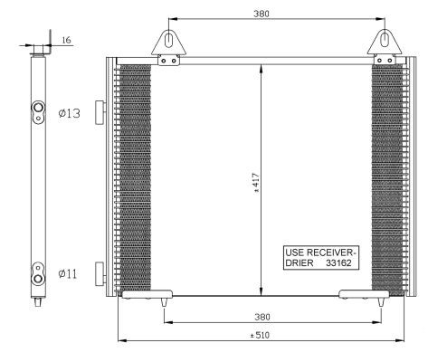 Kondensor, klimatanläggning Nrf 35351 NRF