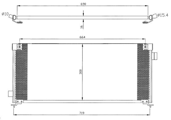 Kondensor, klimatanläggning Nrf 35352 NRF