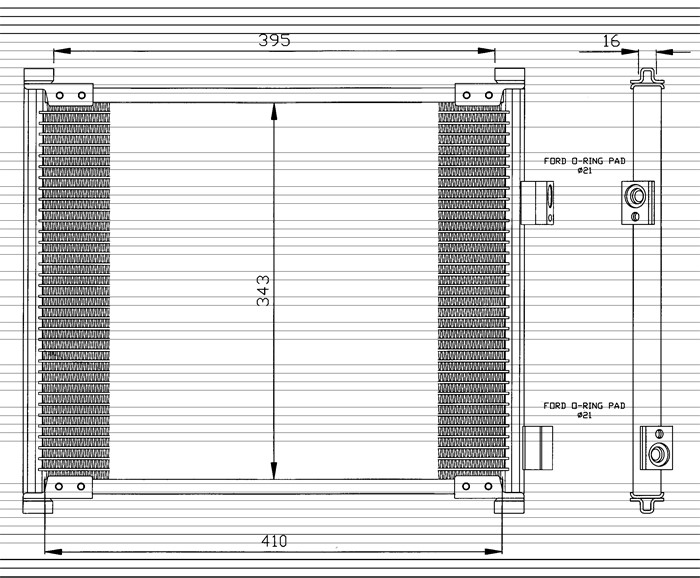 Kondensor, klimatanläggning Nrf 35357 NRF