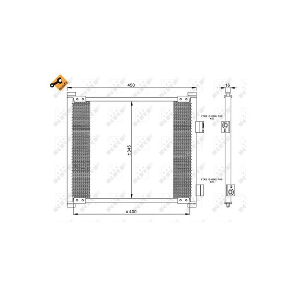 Kondensor, klimatanläggning Nrf 35357 NRF