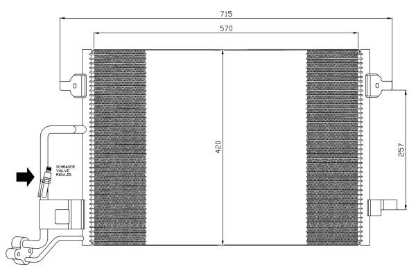 Kondensor, klimatanläggning Nrf 35359 NRF
