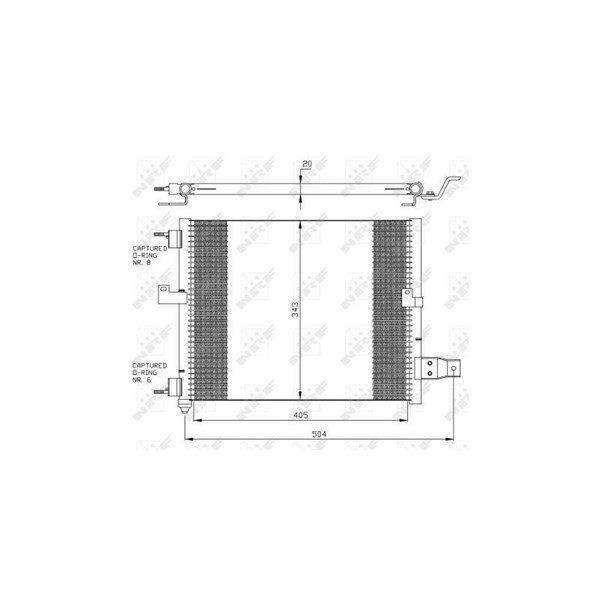 Kondensor, klimatanläggning Nrf 35360 NRF