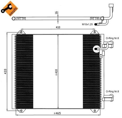 Kondensor, klimatanläggning Nrf 35362 NRF