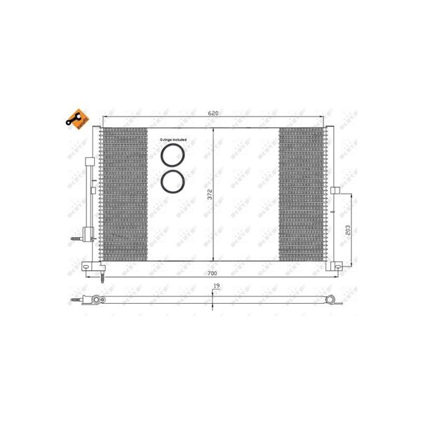 Kondensor, klimatanläggning Nrf 35365 NRF