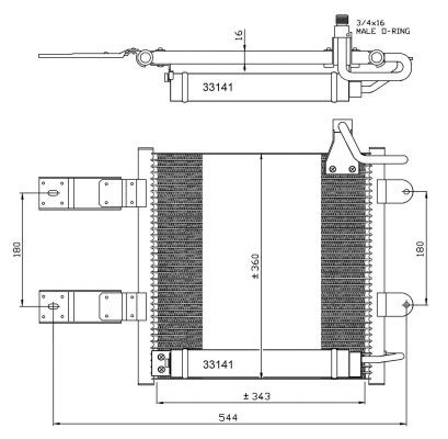 Kondensor, klimatanläggning Nrf 35368 NRF